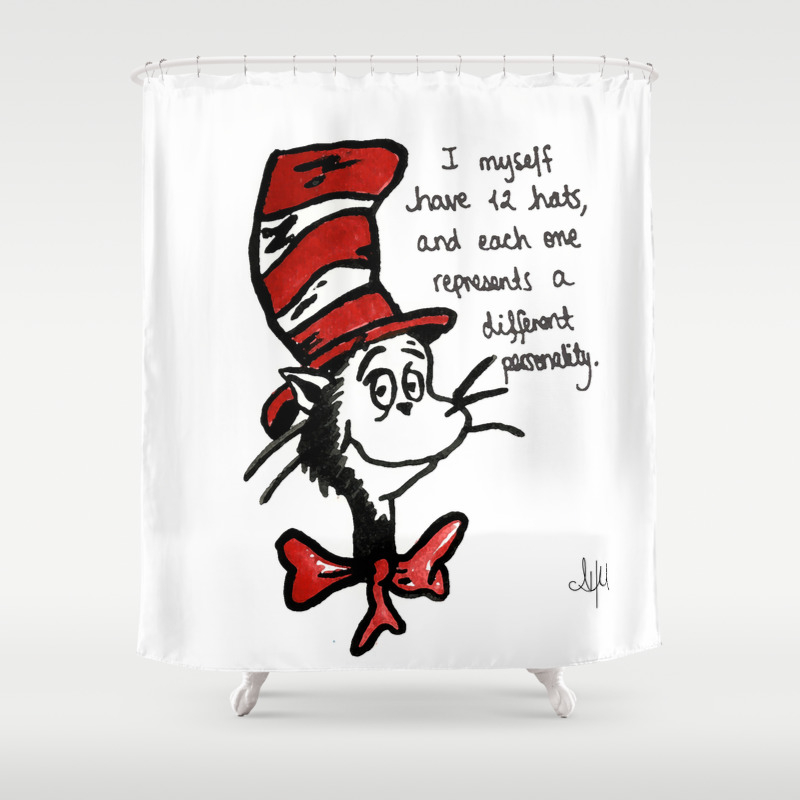 The Cat In The Hat Shower Curtain By Armyhu Society6