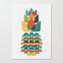 Colorful Whimsical Ananas Leinwanddruck