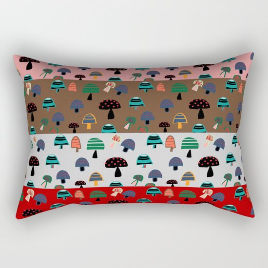 Mushroom patchwork Rectangular Pillow
