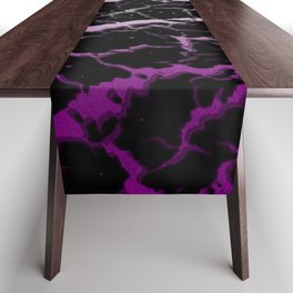 Cracked Space Lava - Purple/White Table Runner