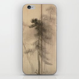 Pine Trees Six-Fold Azuchi-Momoyama Period Japanese Screen - Hasegawa Tohaku iPhone Skin