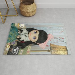 Winter, cold and windy day Rug