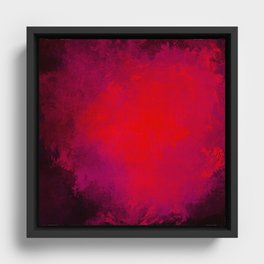 Bright Red Splash Framed Canvas