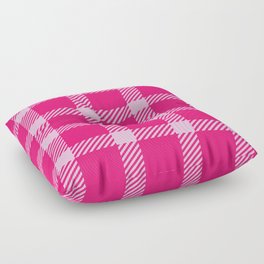 Red & White Color Check Design Floor Pillow