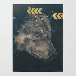 Urban wolf Poster