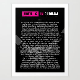 Nothing in Durham - movie poster listing all contributors Art Print