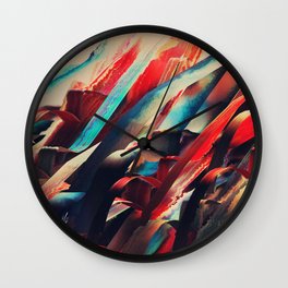 64 Watercolored Lines Wall Clock