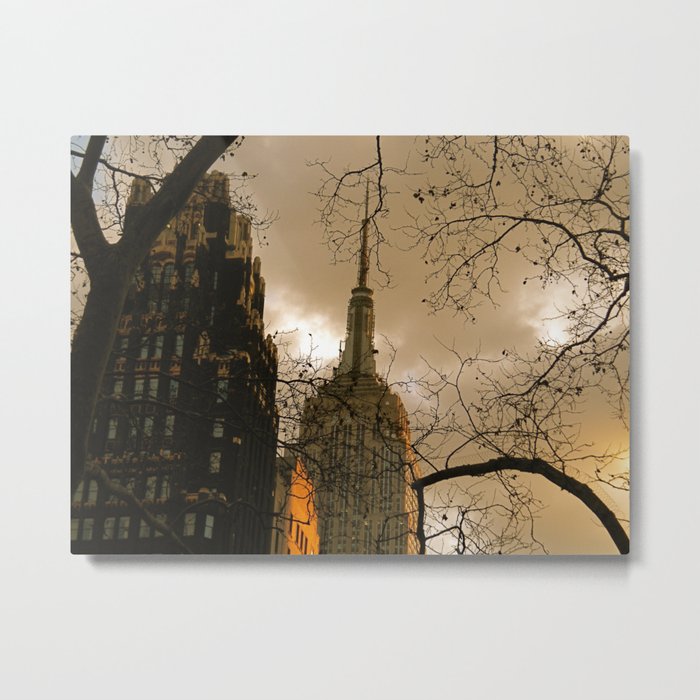 Empire State From Bryant Park Metal Print