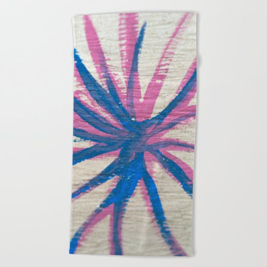 Pink meets Blue #1 #decor #art #society6 Beach Towel
