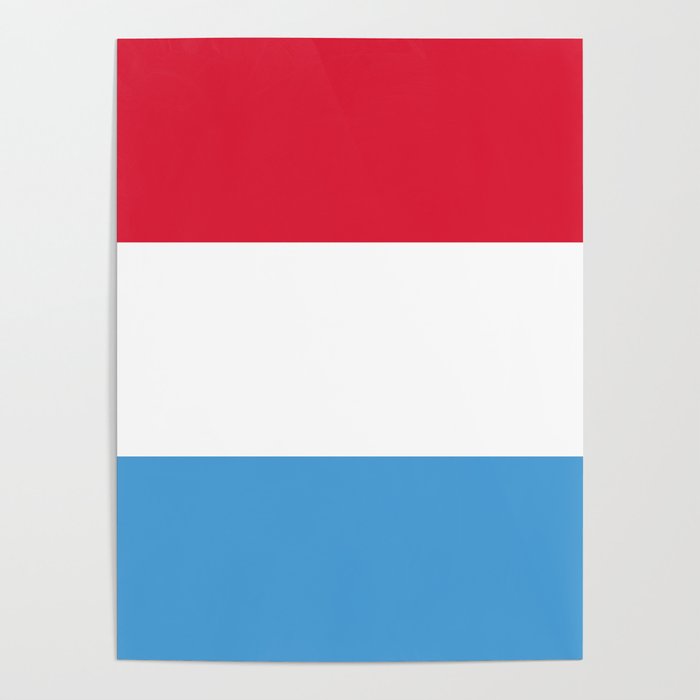 Luxembourg flag emblem Poster