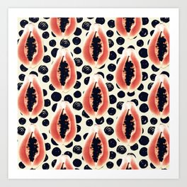 papaya pattern Art Print