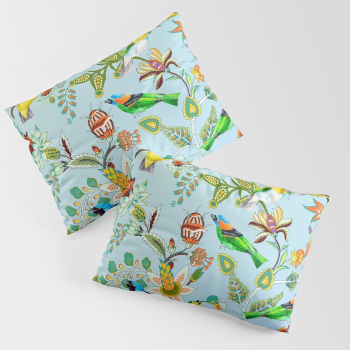 Colourful Birds Chintz Multicolour Pillow Sham