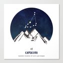 Astrology Capricorn Zodiac Horoscope Constellation Star Sign Watercolor Poster Wall Art Leinwanddruck