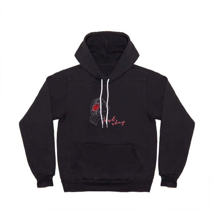 Just stay/woman/linedrawing/red Hoody