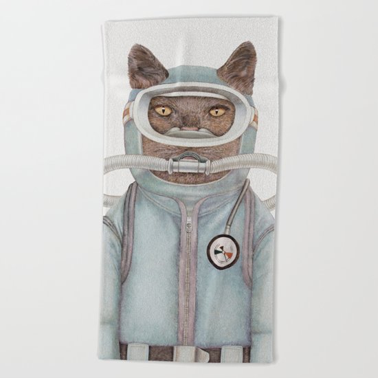 Scuba Cat Beach Towel