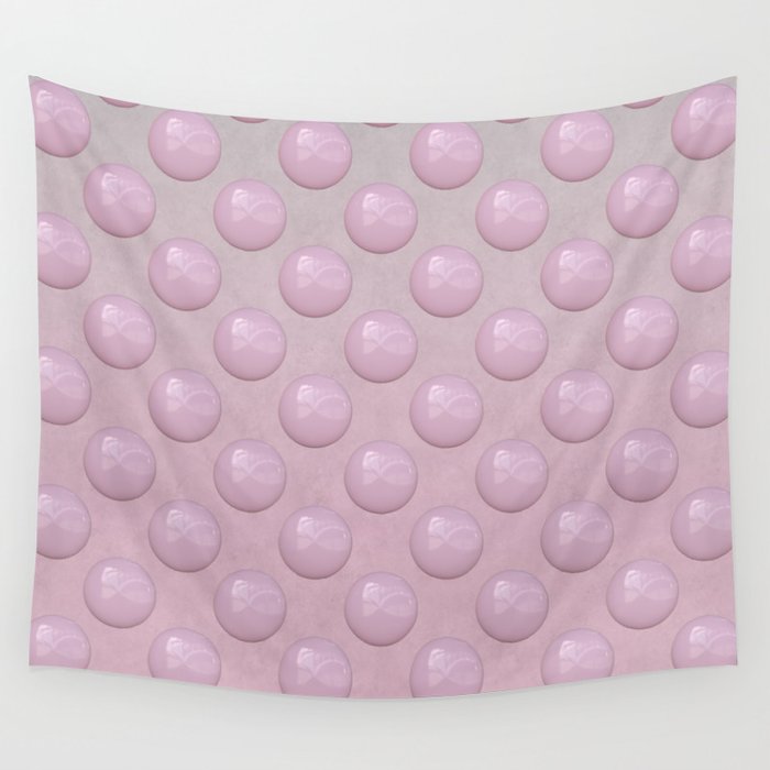 Feminine Pastel Pink Pearl Pattern Wall Tapestry