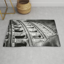 Rome, Italy, Colosseum, Black and White  Rug