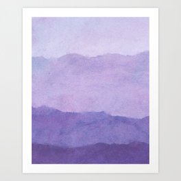 Ombre Waves in Purple Art Print