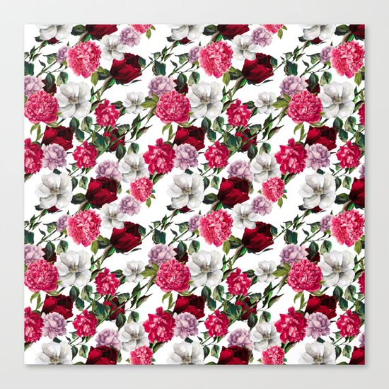 Fashion Floral Pattern Canvas Print