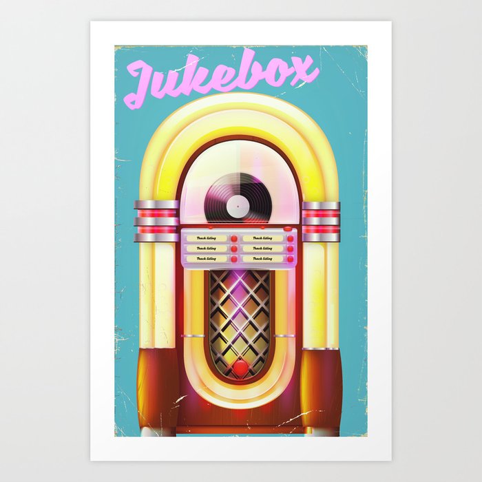 Vintage Jukebox Art Print