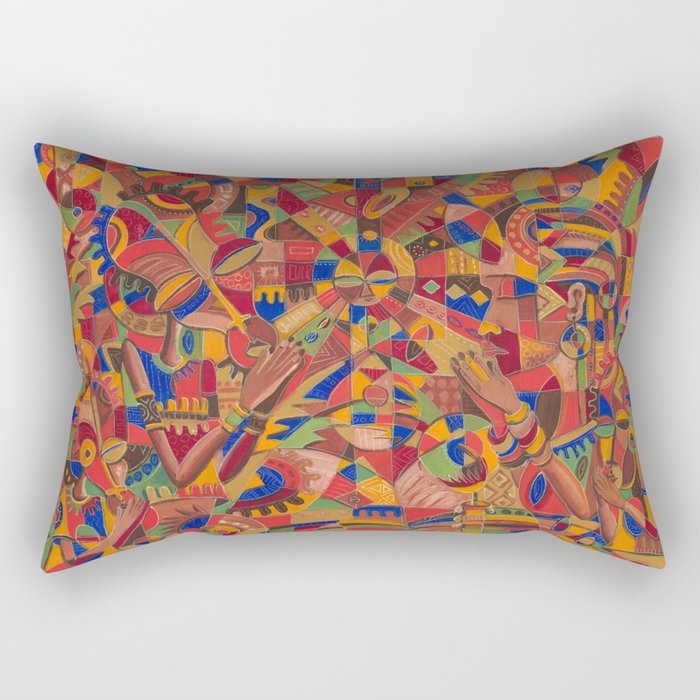 The Evening Prayer painting from Africa Rectangular Pillow | Painting, Oil, Religion, Prayer, Christian, Christians, Africa, African