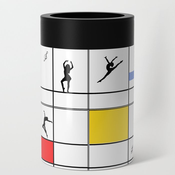 Dancing like Piet Mondrian - Composition with Red, Yellow, and Blue Can Cooler