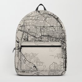 Tallahassee, Florida - City Map - Authentic Streets Drawing Backpack