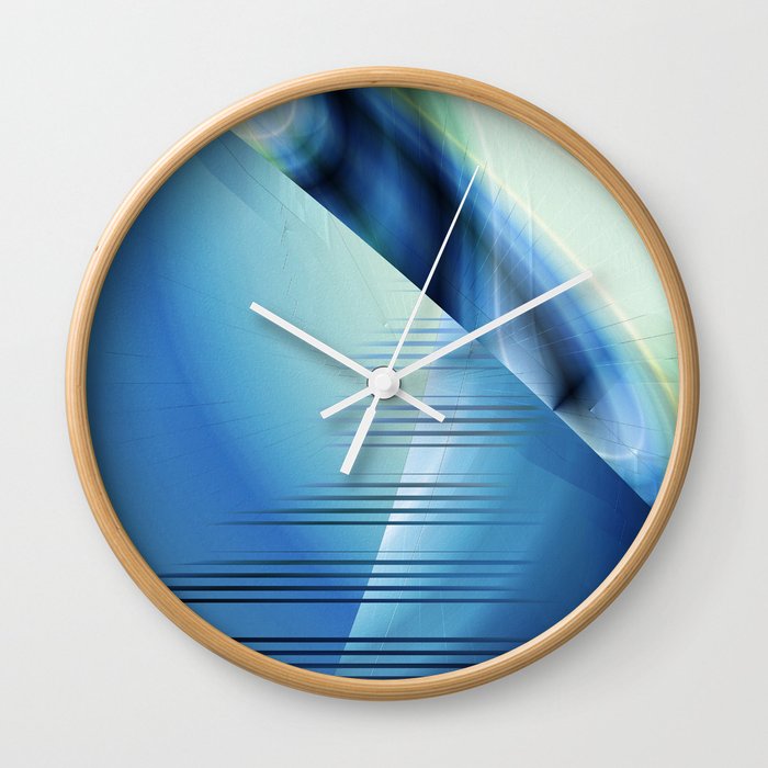 Blue abstract 2016 Wall Clock