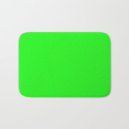 From The Crayon Box – Electric Lime - Bright Green - Neon Green Solid Color Bath Mat