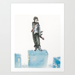 Weird Anime Guy Art Print