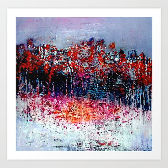 red forest Art Print