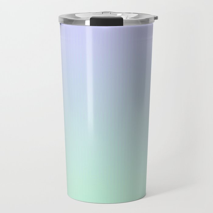 Mint Green and Lavender Ombre - Flipped Travel Mug