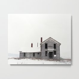 Abandoned Metal Print | Scary, Vibes, Creepy, American Horror, Vintage, Michigan, Film Photography, Snow, Curated, Color 