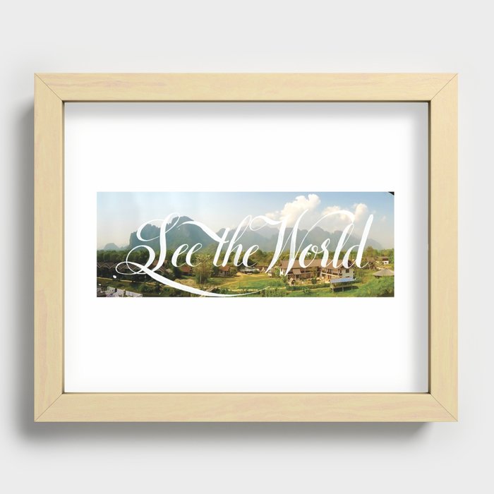 See the World Recessed Framed Print