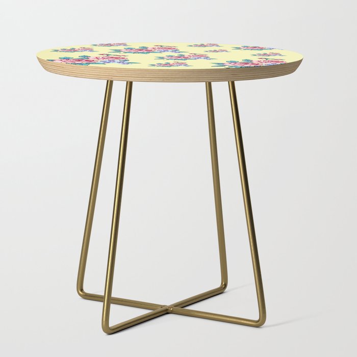 Delicate Rose and Flower Pattern  Side Table