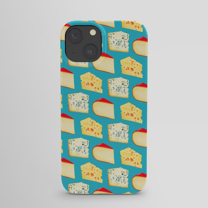Cheese Pattern - Blue iPhone Case