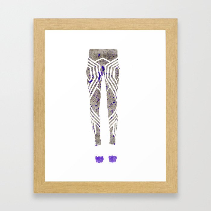 Silver & Purple Framed Art Print