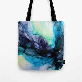 Sweet Pea Pastel Abstract Chaos | Calming Fluid Art Tote Bag