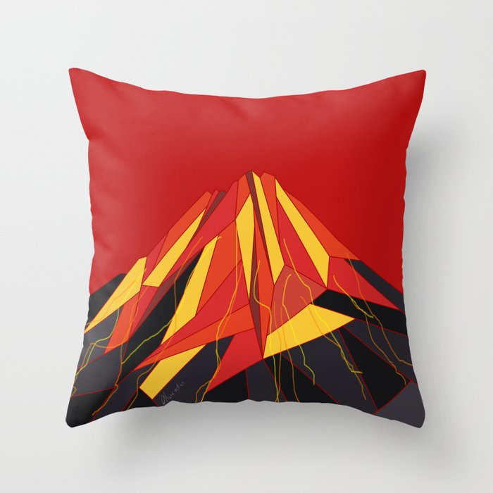 VOLCANO Throw Pillow