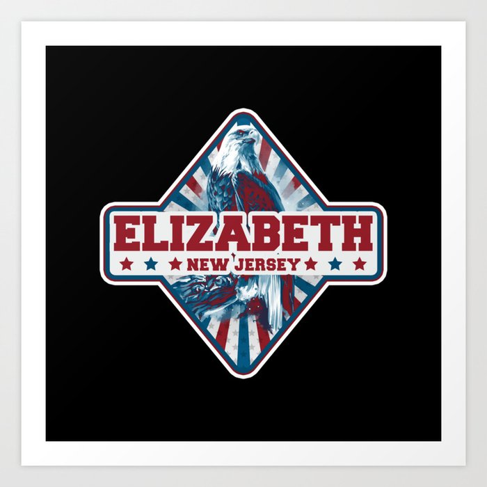 Elizabeth city gift. Town in USA Art Print