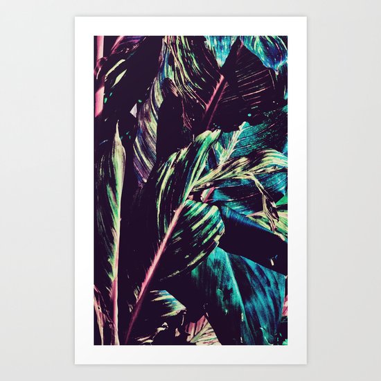 Funky Leaves Art Print