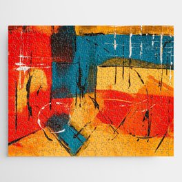 Mid Century Abstract Painting Jigsaw Puzzle