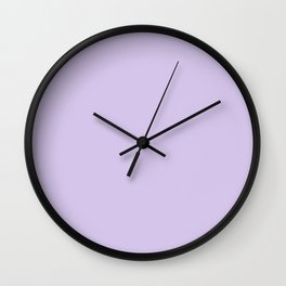Pastel Lilac Purple Solid Color Pairs to Coloro 2023 Color of the Year Digital Lavender 134-67-16 Wall Clock