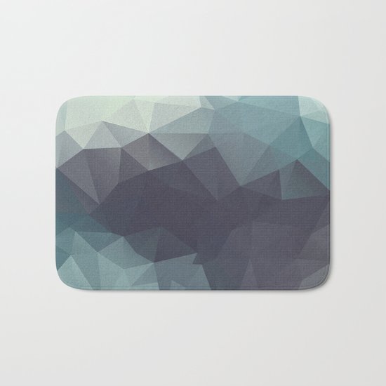 Polygon pattern . Triangles with a texture craquelure . 2 Bath Mat