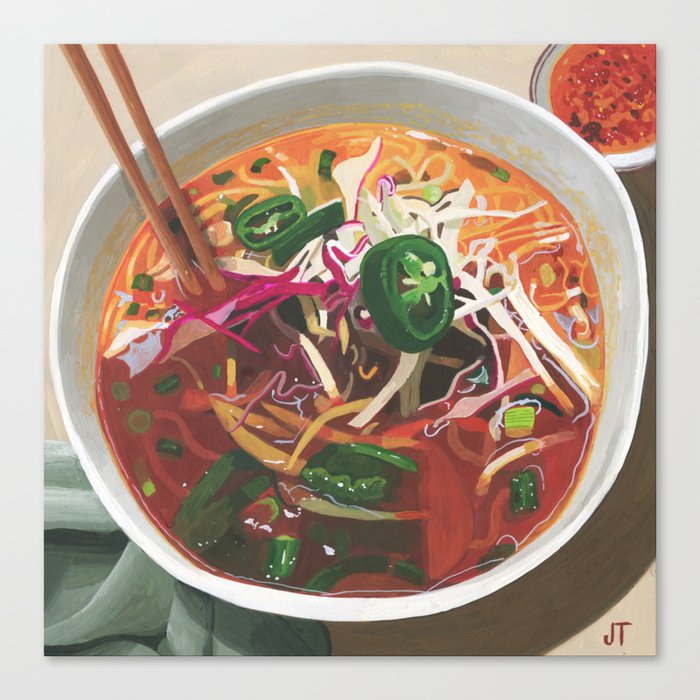 Noodle Soup Canvas Print