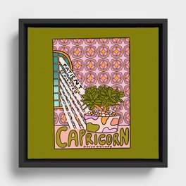 Capricorn Plant Framed Canvas