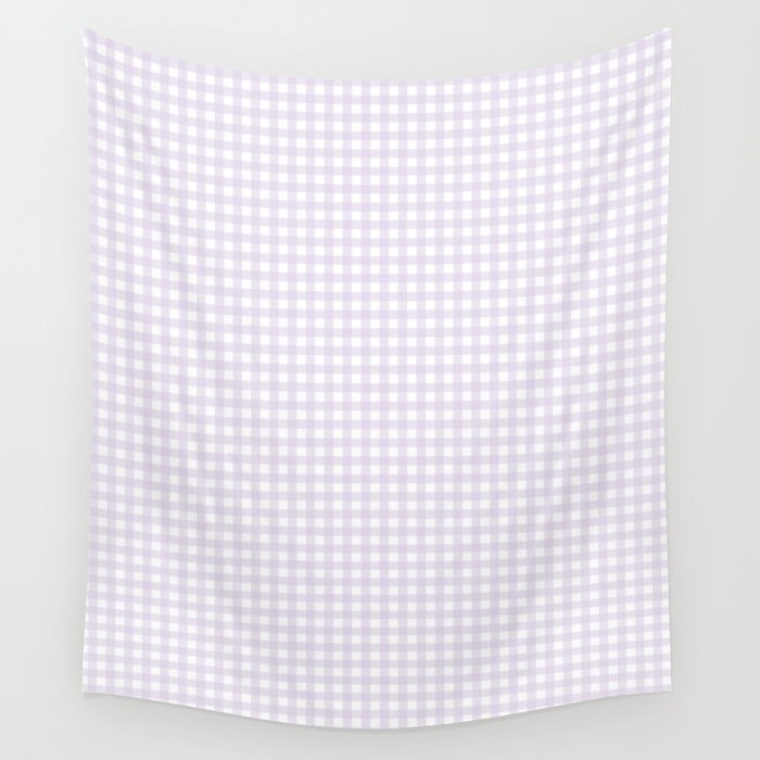 Lilac Gingham Wall Tapestry