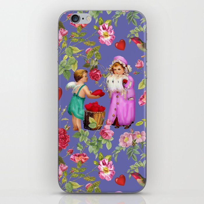 Cupid Dealing The Harts in The Rose Garden - Valentine's Day Illustration   iPhone Skin