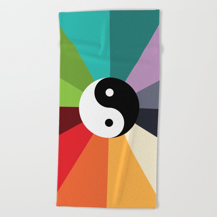 Yin Yang 1 Beach Towel