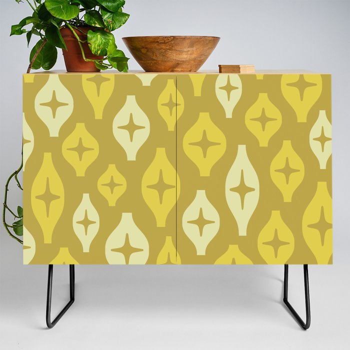 Floating Lanterns 628 Yellow Olive Green and Beige Credenza